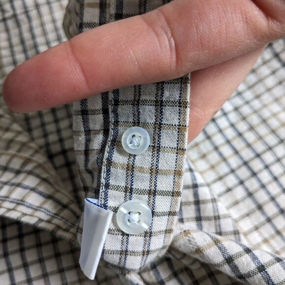Ralph Lauren Blue Label Brown Checkered Pony Logo Long Sleeve Button Down Shirt - Picture 6 of 7